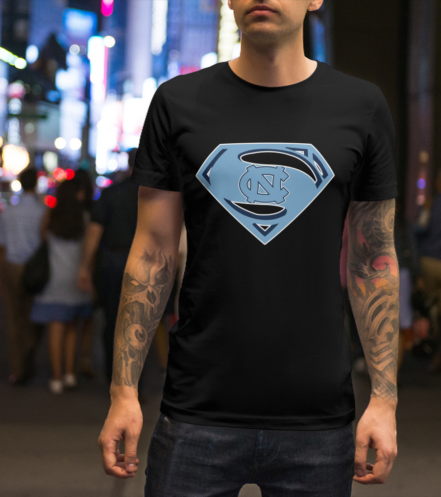 Tar Heels UNC Superman Emblem T-Shirt