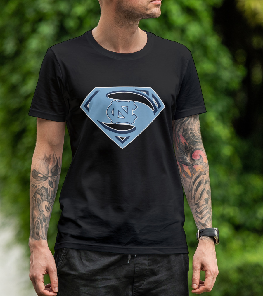 Tar Heels UNC Superman Emblem T-Shirt