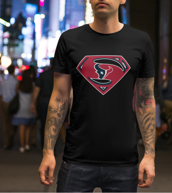 Houston Texans Superman Logo Fusion T-Shirt