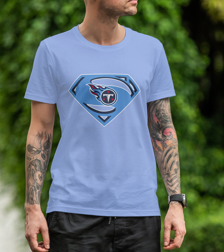 Tennessee Titans Superman Logo Fusion T-Shirt