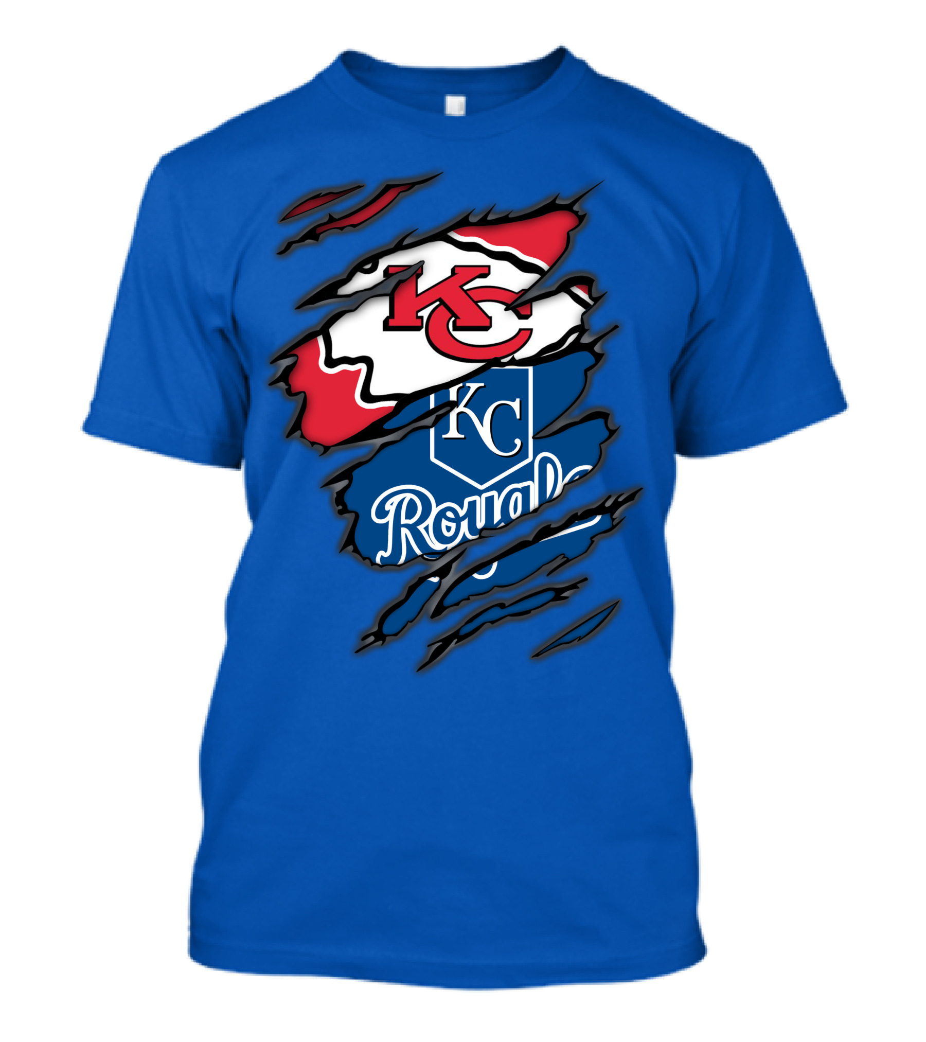 Kansas City Chiefs Royals KC Logo Mashup T-Shirt