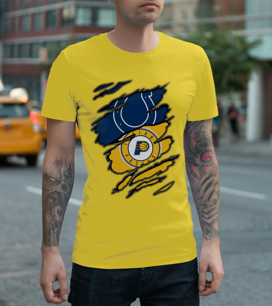 Indianapolis Colts Pacers Logos Collaboration T-Shirt