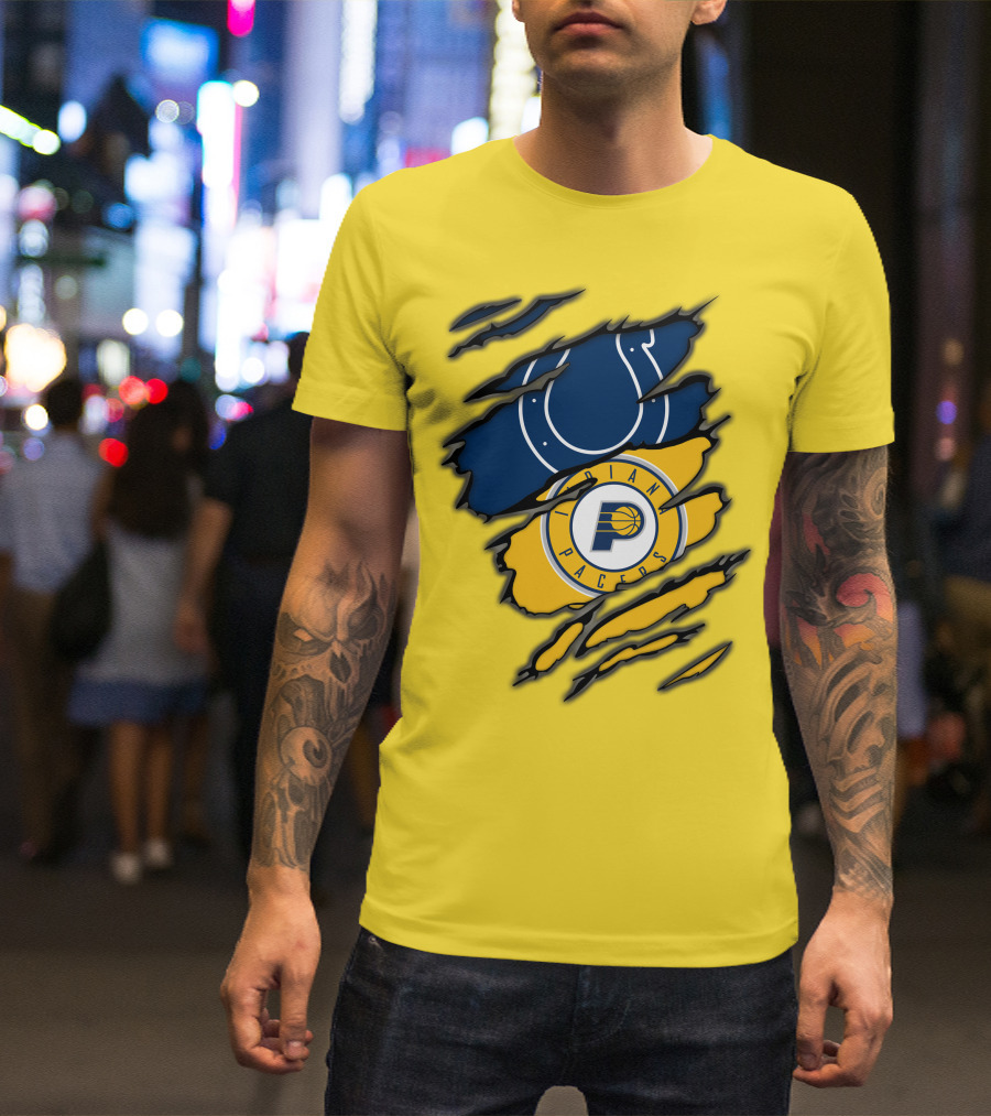 Indianapolis Colts Pacers Logos Collaboration T-Shirt