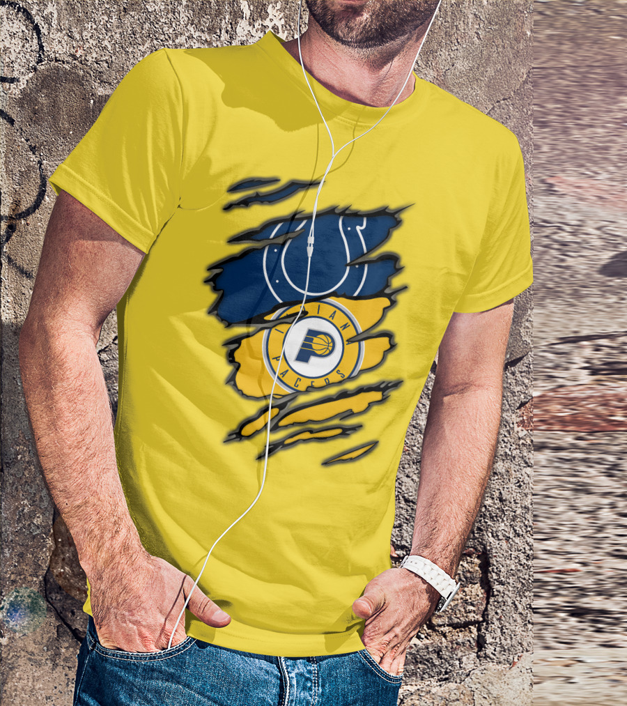 Indianapolis Colts Pacers Logos Collaboration T-Shirt