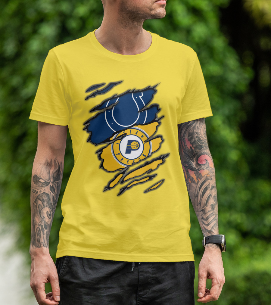 Indianapolis Colts Pacers Logos Collaboration T-Shirt