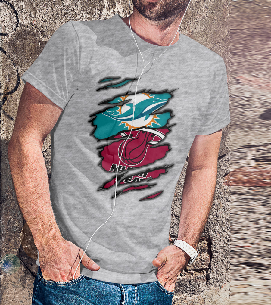 Miami Dolphins Miami Heat T-Shirt