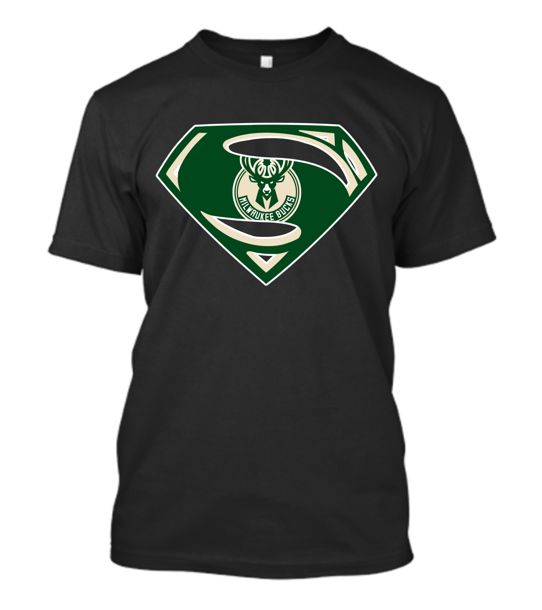 Milwaukee Bucks Superman Logo Mashup T-Shirt