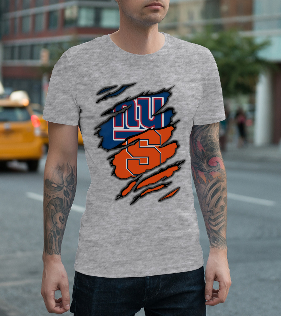 New York Giants Syracuse Crossover Logo Integration T-Shirt