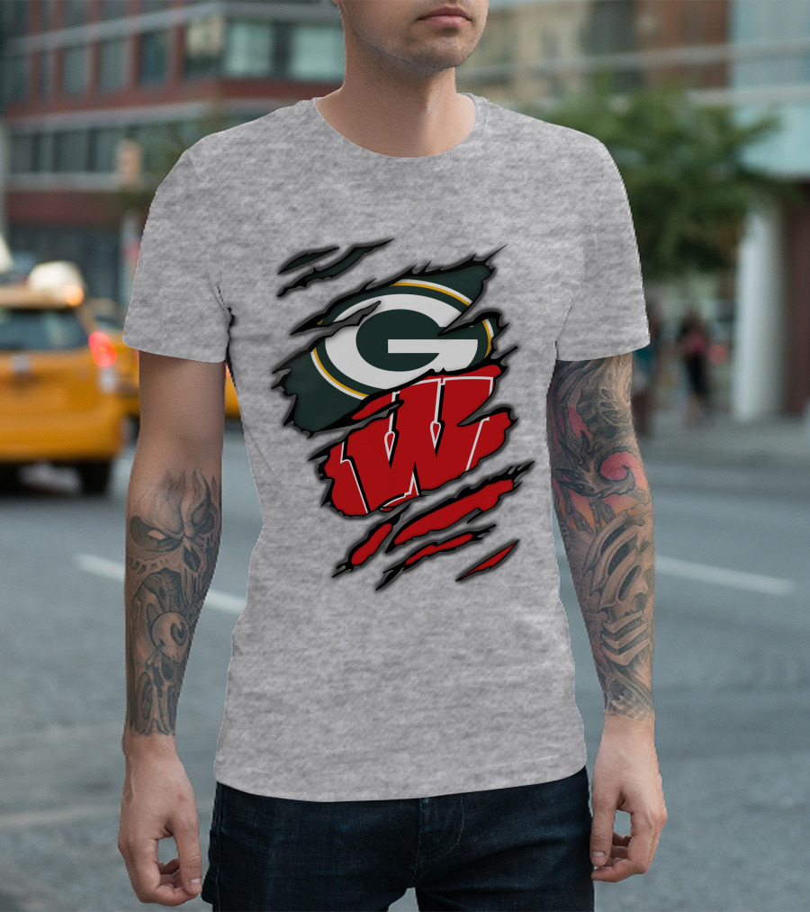 Packers Badgers Green Bay Wisconsin Football Fans T-Shirt