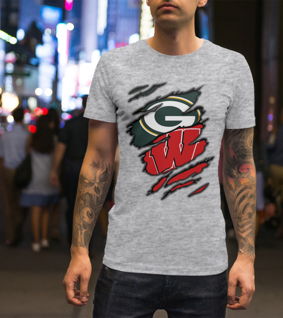 Packers Badgers Green Bay Wisconsin Football Fans T-Shirt