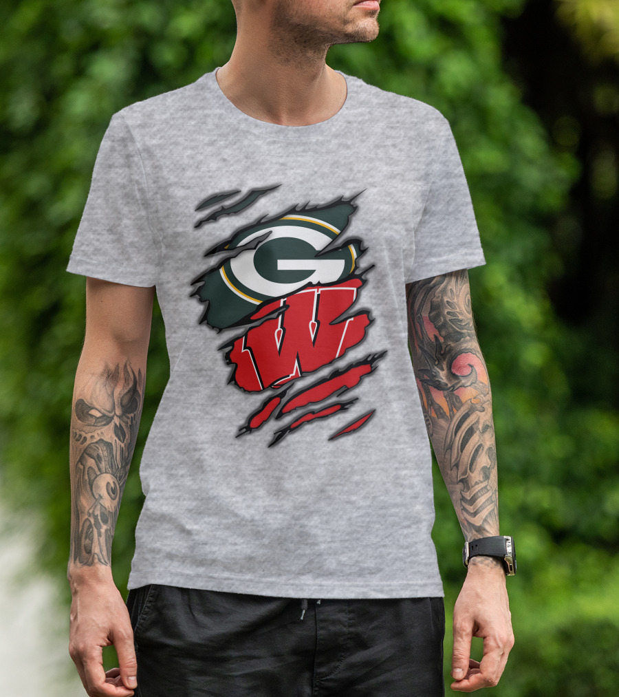 Packers Badgers Green Bay Wisconsin Football Fans T-Shirt