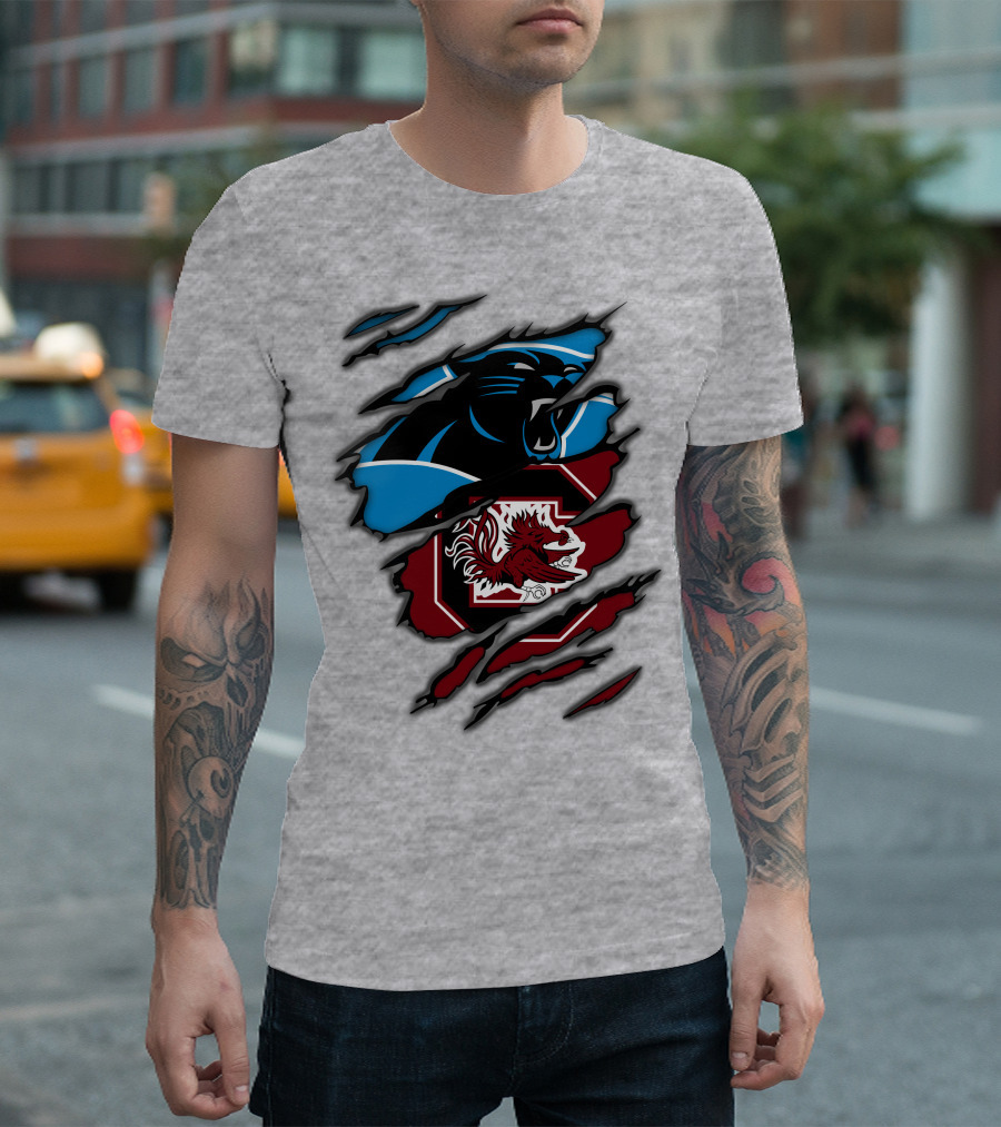 Panthers Gamecocks Claw Mark Fusion T-Shirt