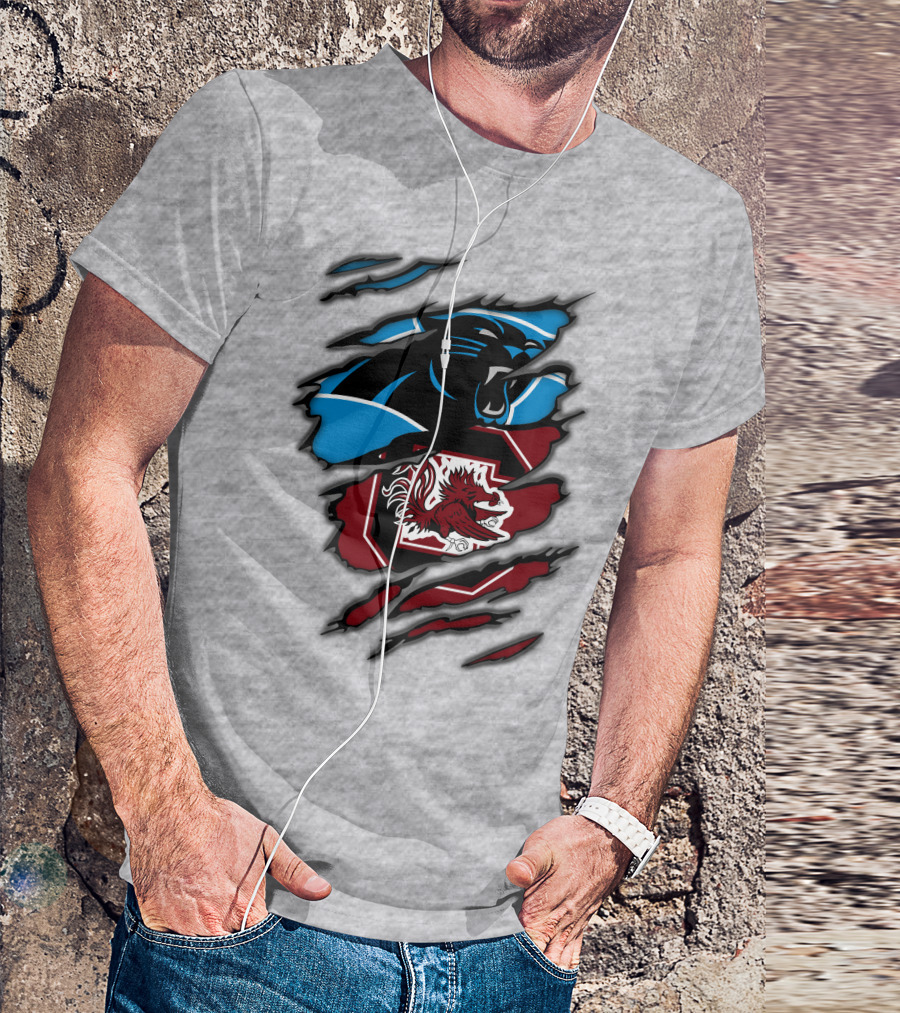 Panthers Gamecocks Claw Mark Fusion T-Shirt