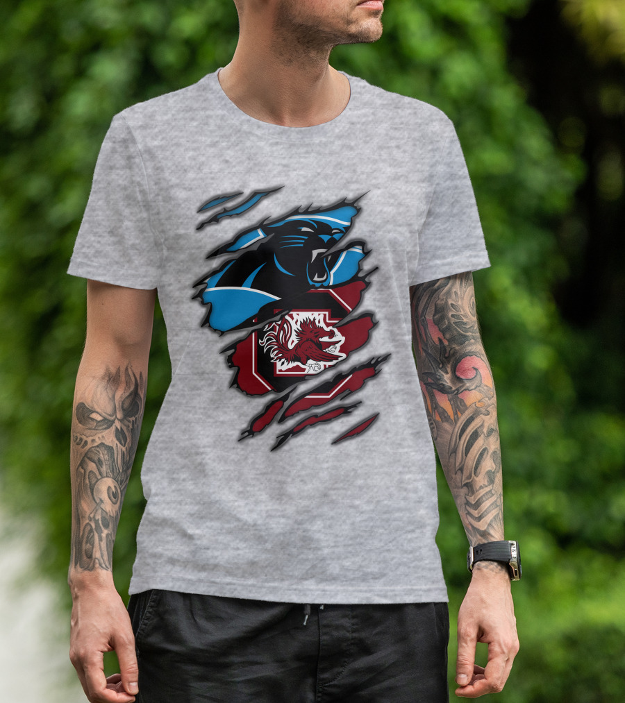 Panthers Gamecocks Claw Mark Fusion T-Shirt