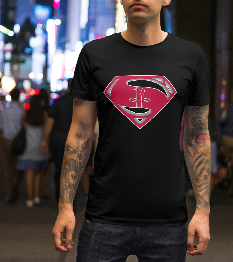 Houston Rockets Superman Logo Integration T-Shirt
