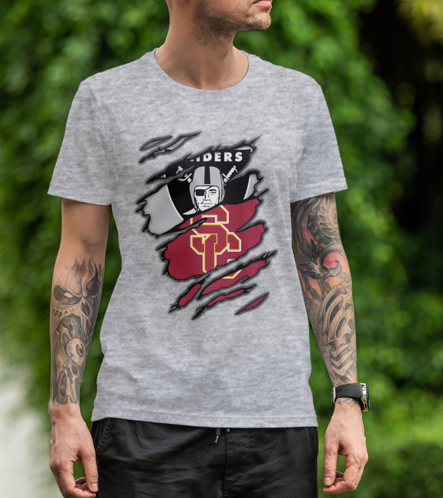 Raiders USC Trojans Crossover T-Shirt