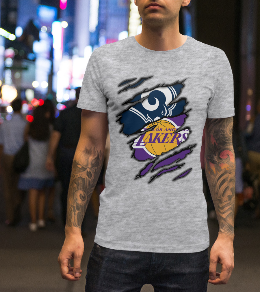 Los Angeles Rams Lakers NFL NBA Crossover T-Shirt