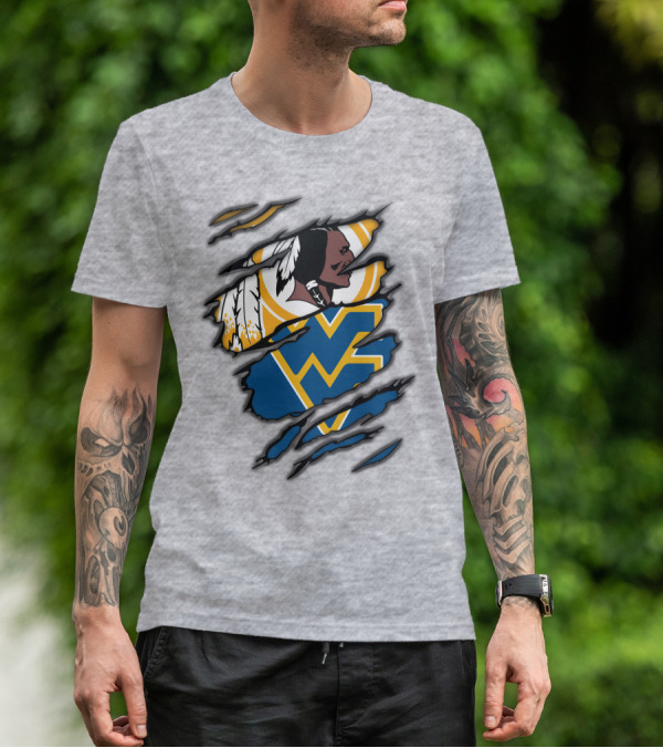 West Virginia Mountaineers Redskins Mashup T-Shirt