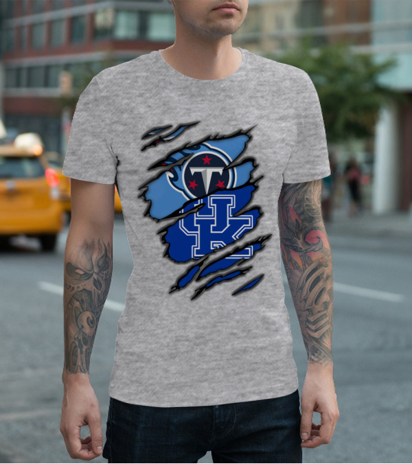Tennessee Titans University Of Kentucky Wildcats Crossover T-Shirt