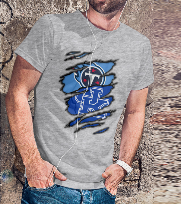 Tennessee Titans University Of Kentucky Wildcats Crossover T-Shirt