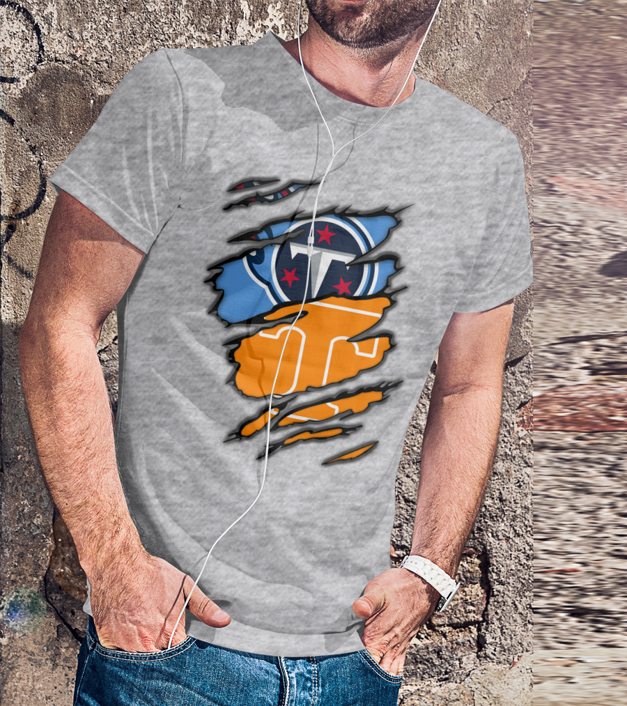 Tennessee Titans And Vols Logo Mashup T-Shirt