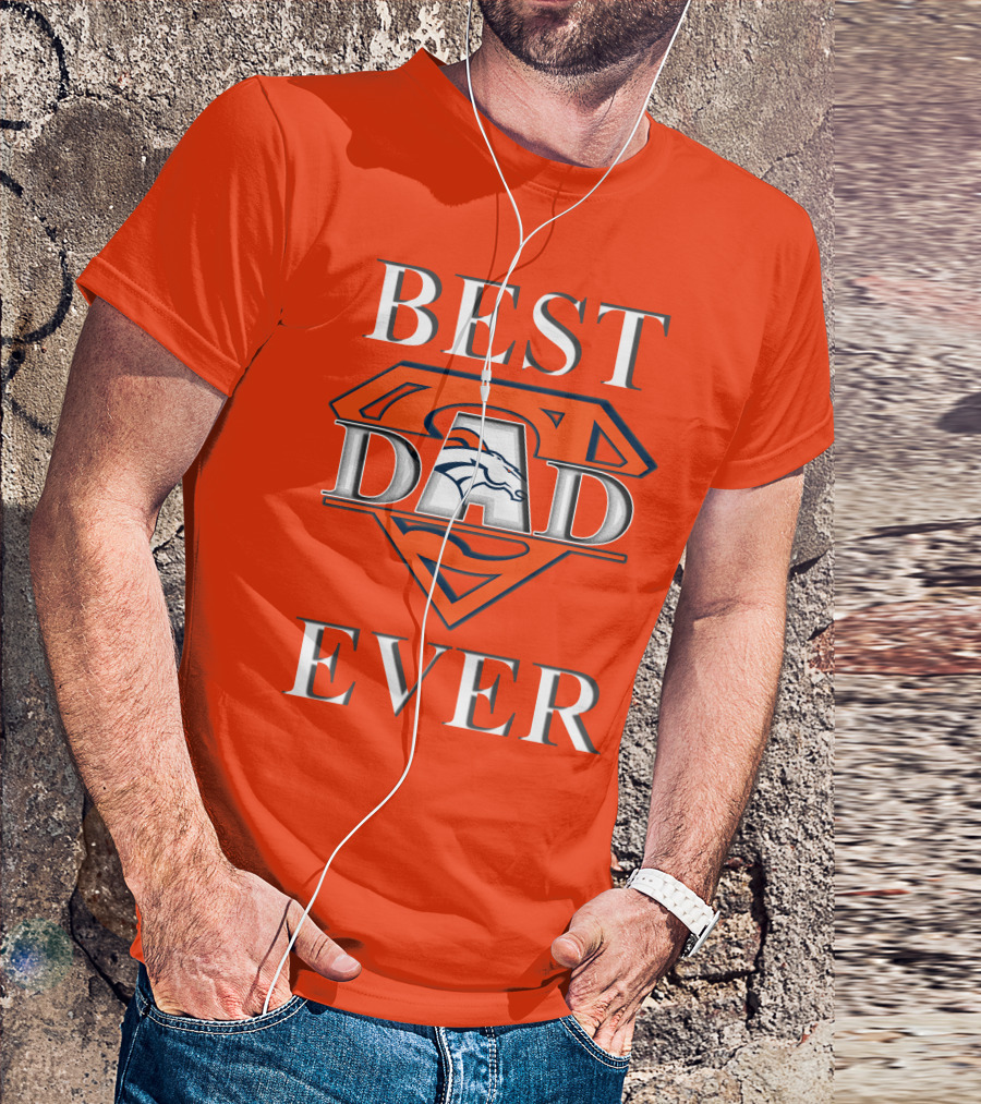 Best Dad Ever Broncos Superman T-Shirt