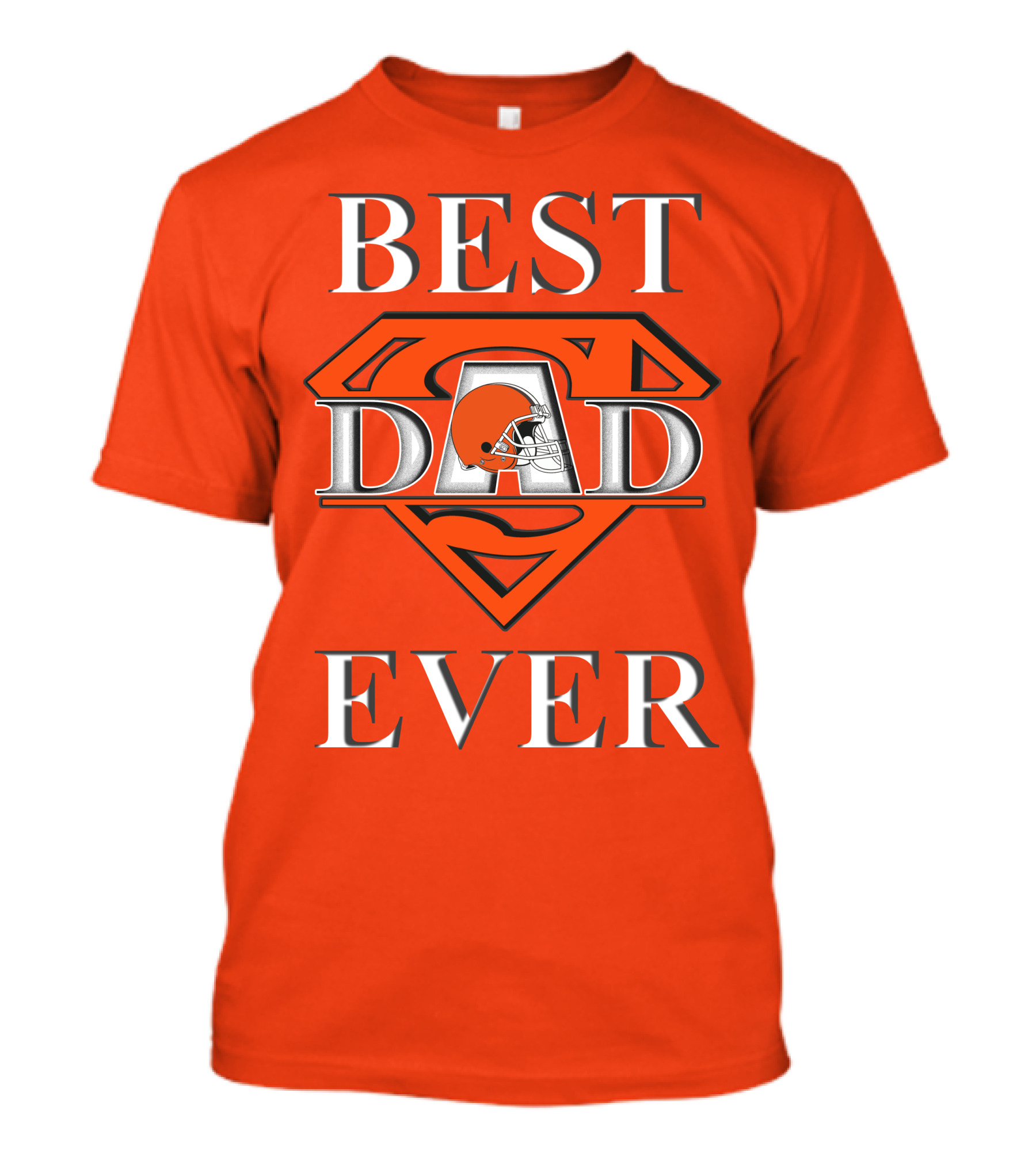BEST DAD EVER Browns Helmets Superman T-Shirt