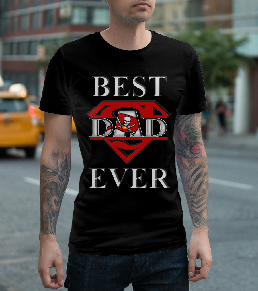 Best Dad Ever Buccaneers Super Dad T-Shirt