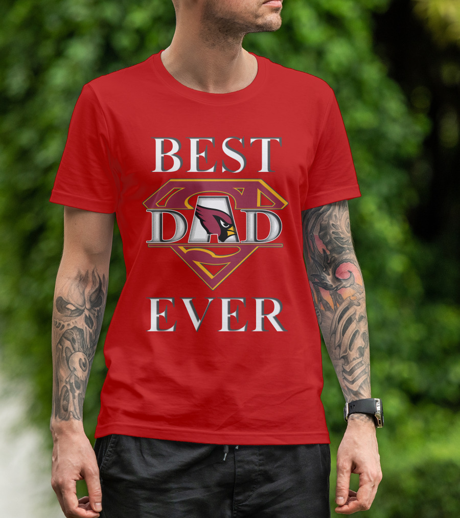 Best Dad Ever Cardinals Super Dad T-Shirt