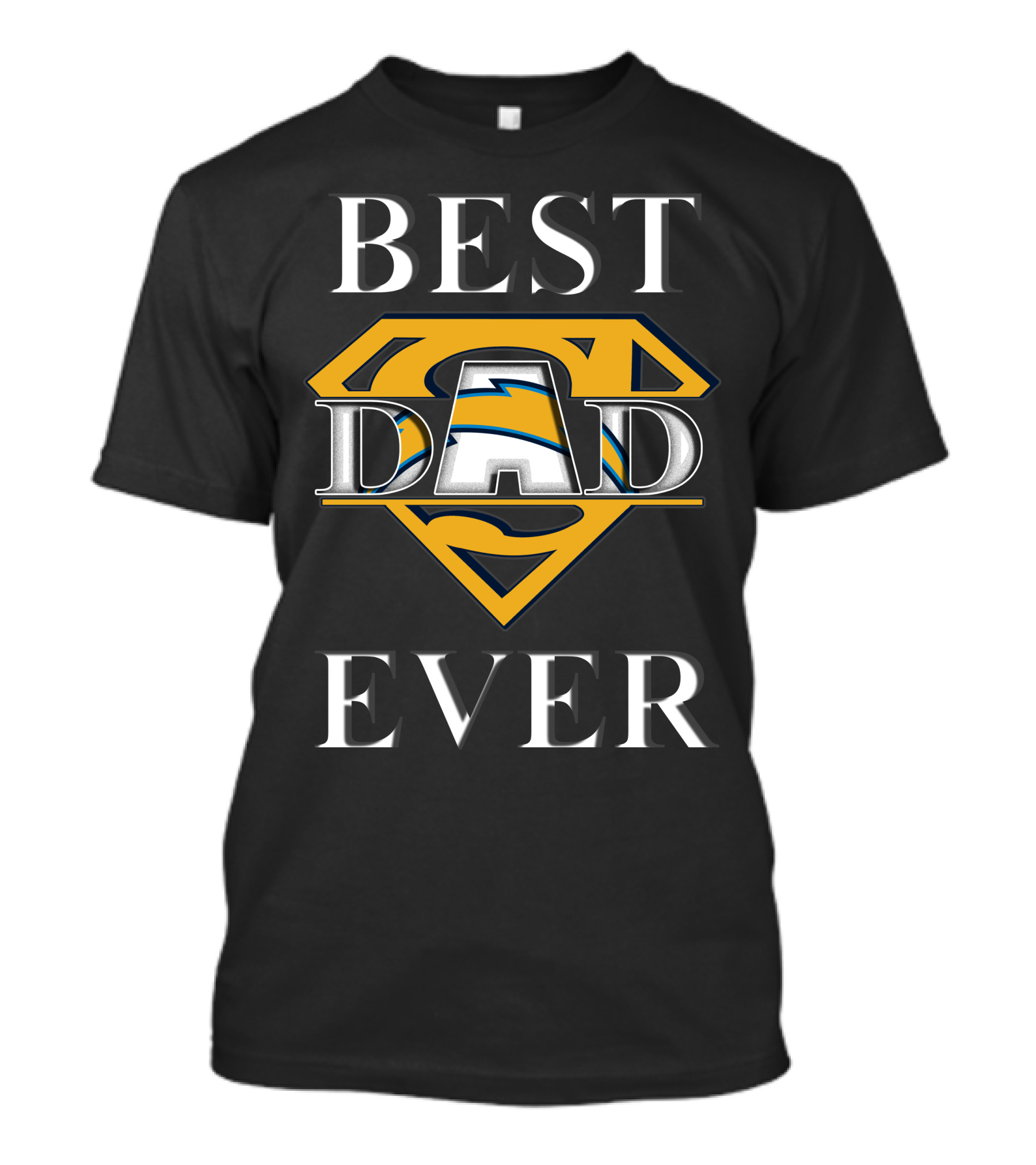 BEST DAD EVER Chargers Super Dad T-Shirt