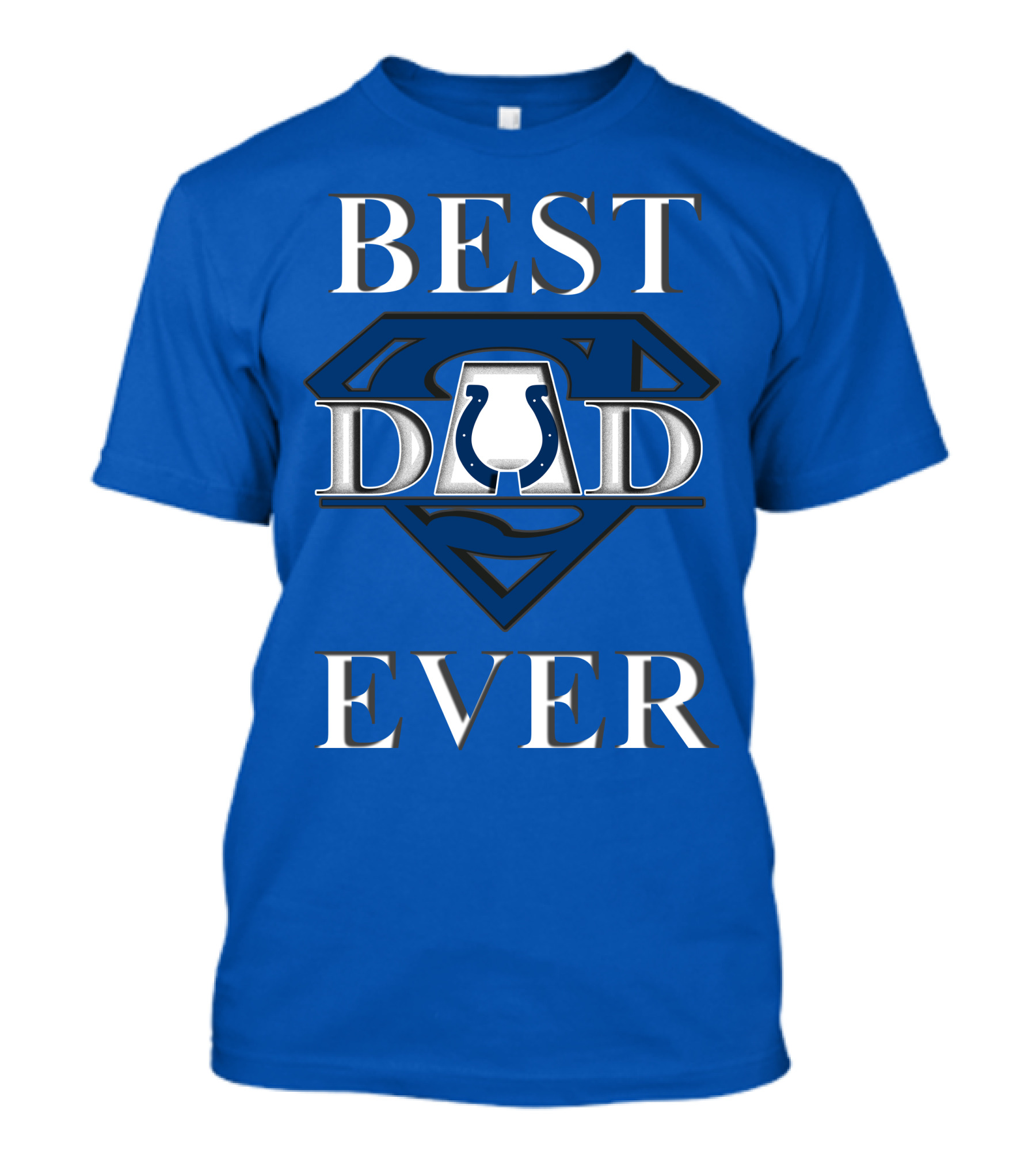 Best Dad Ever Colts Logo Super Dad T-Shirt