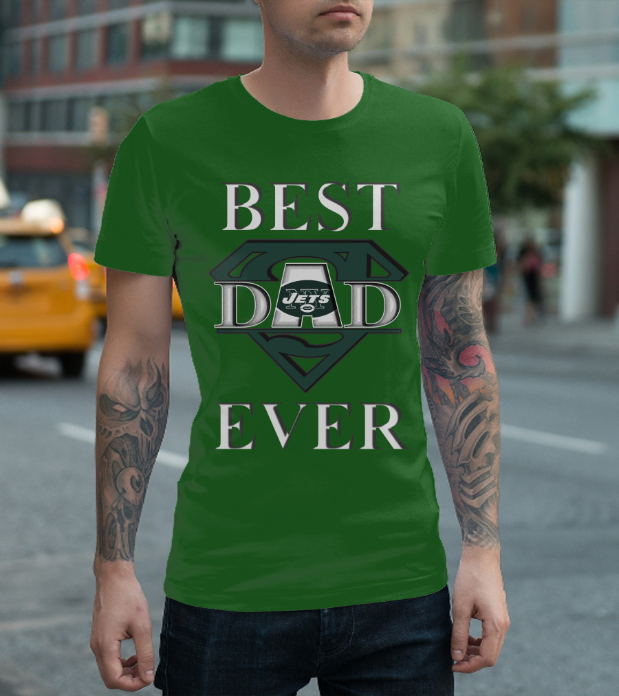 Best Dad Ever Jets Super Dad T-Shirt