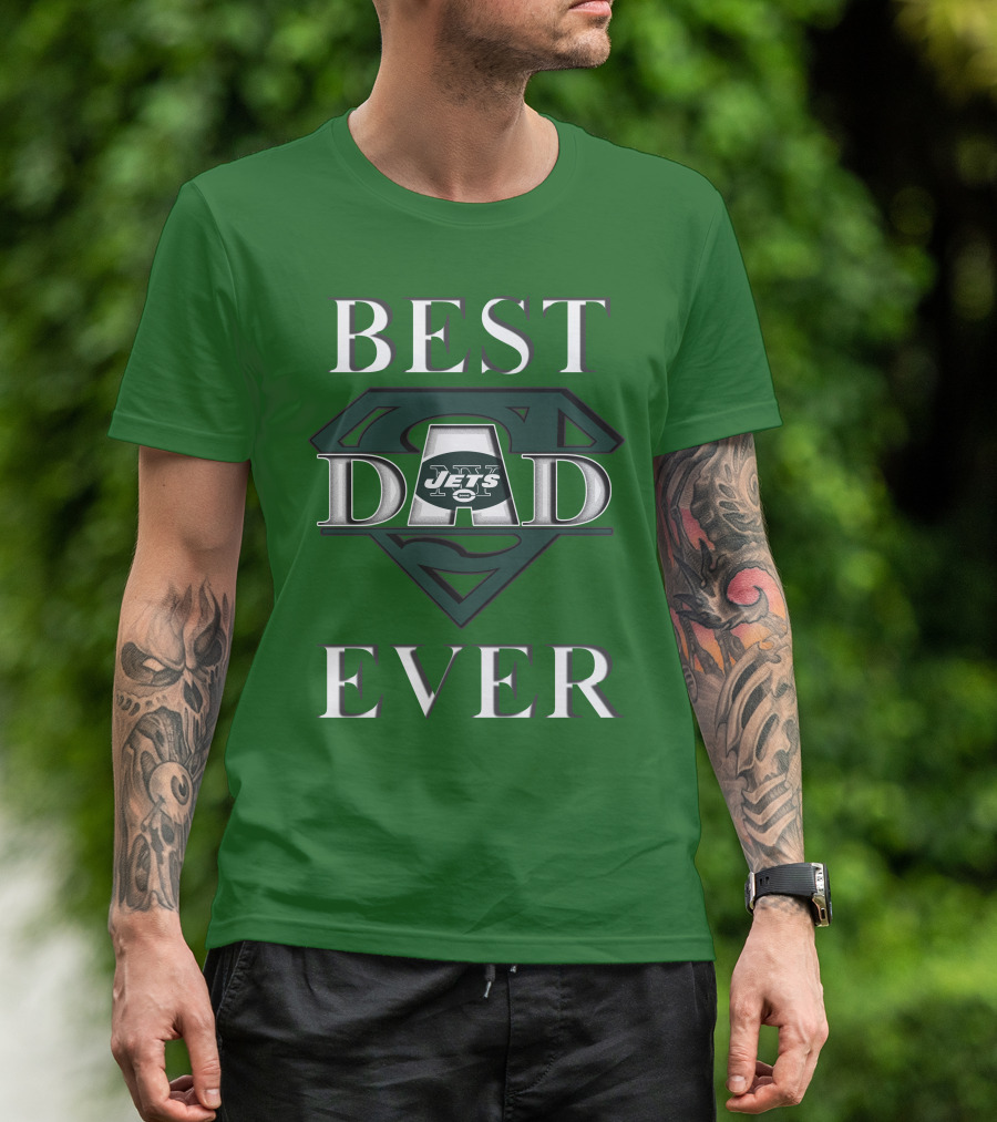 Best Dad Ever Jets Super Dad T-Shirt