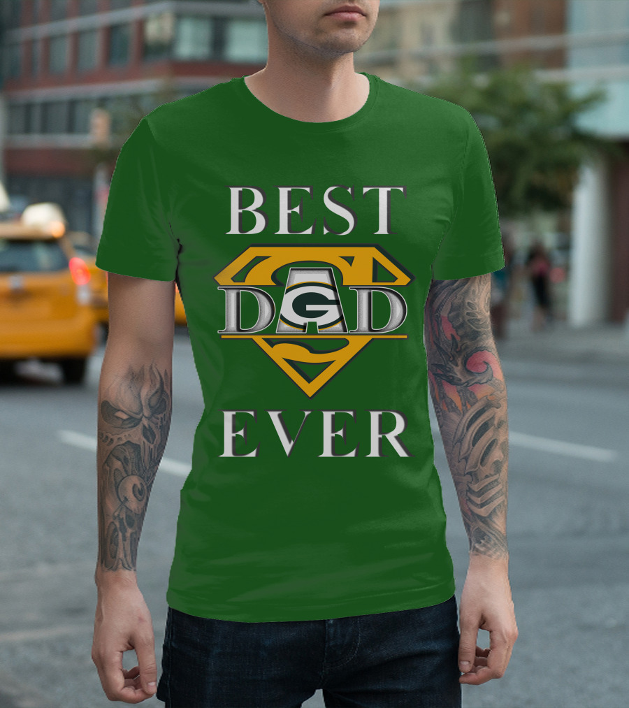 Best Dad Ever Packers Super Dad T-Shirt