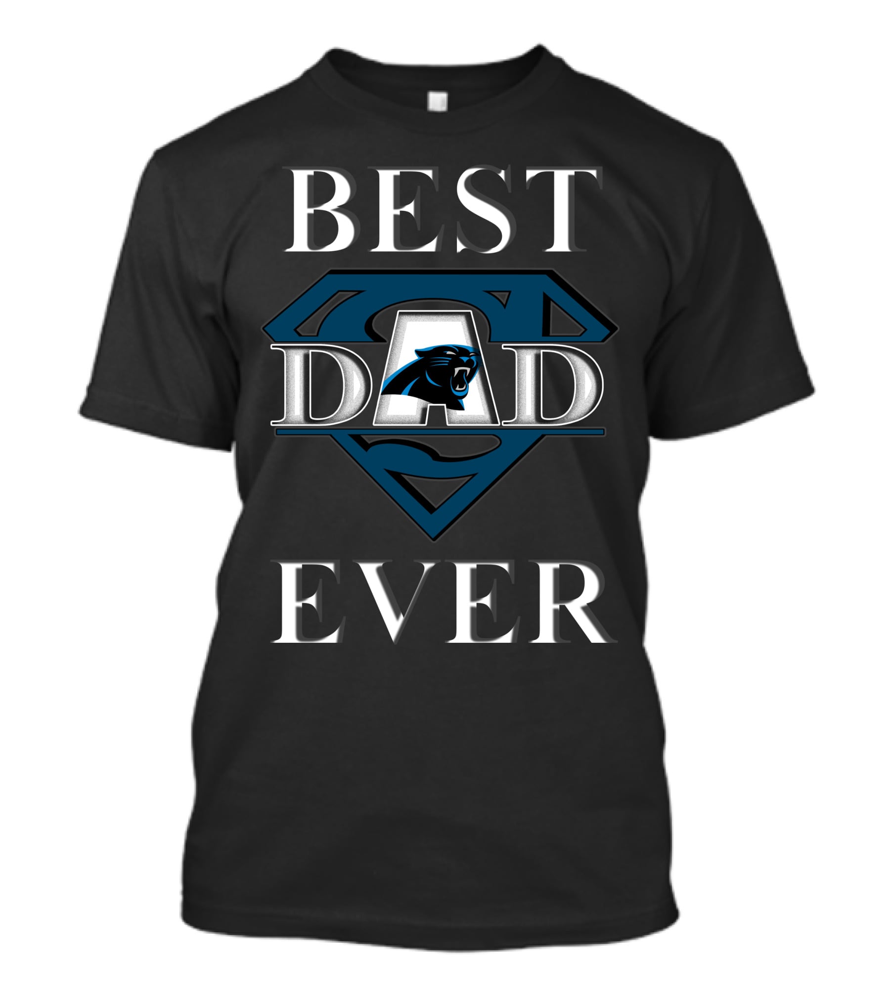 Best Dad Ever Panthers Superman T-Shirt