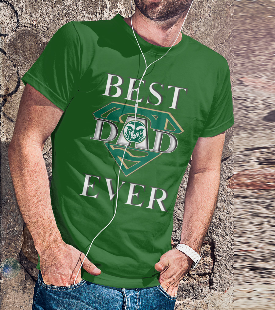 Best Dad Ever Colorado State Rams Superman T-Shirt