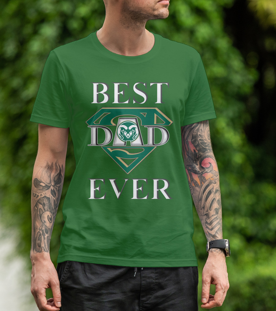 Best Dad Ever Colorado State Rams Superman T-Shirt