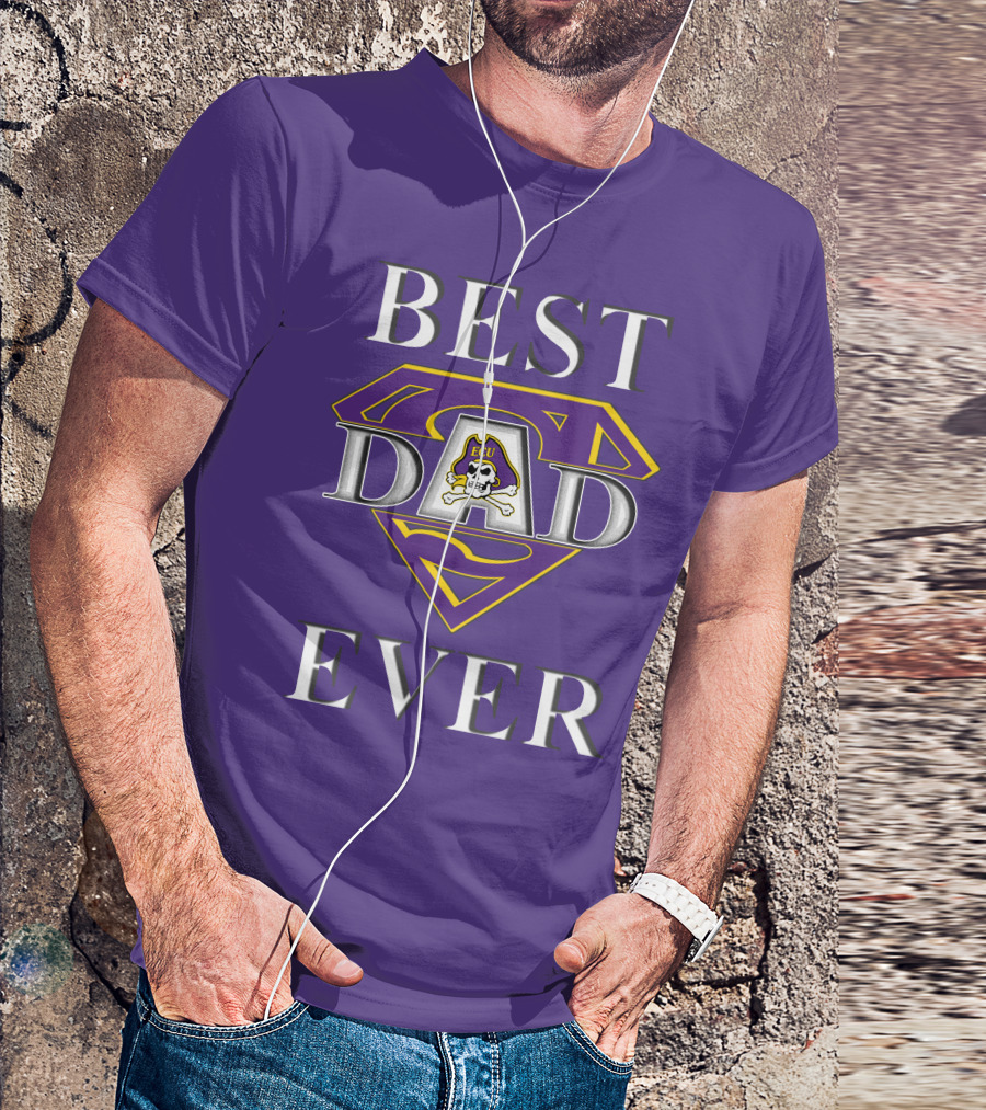 Best Dad Ever East Carolina Pirates ECU Superdad T-Shirt