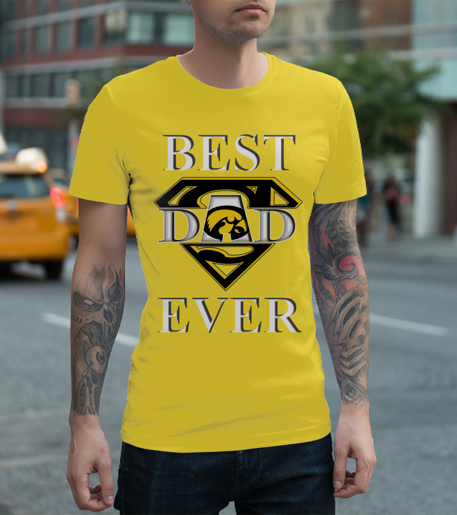 Best Dad Ever Iowa Hawkeyes Superman T-Shirt
