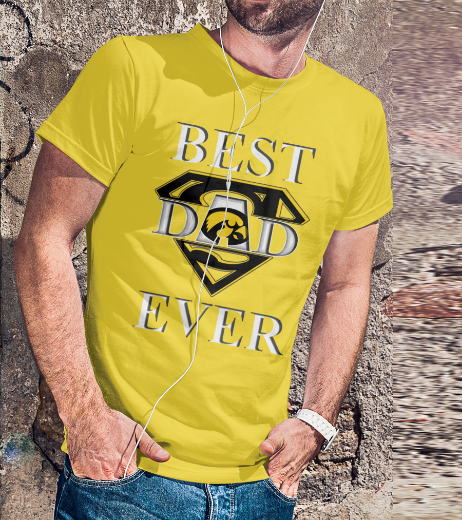 Best Dad Ever Iowa Hawkeyes Superman T-Shirt