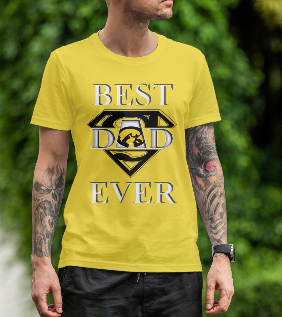 Best Dad Ever Iowa Hawkeyes Superman T-Shirt
