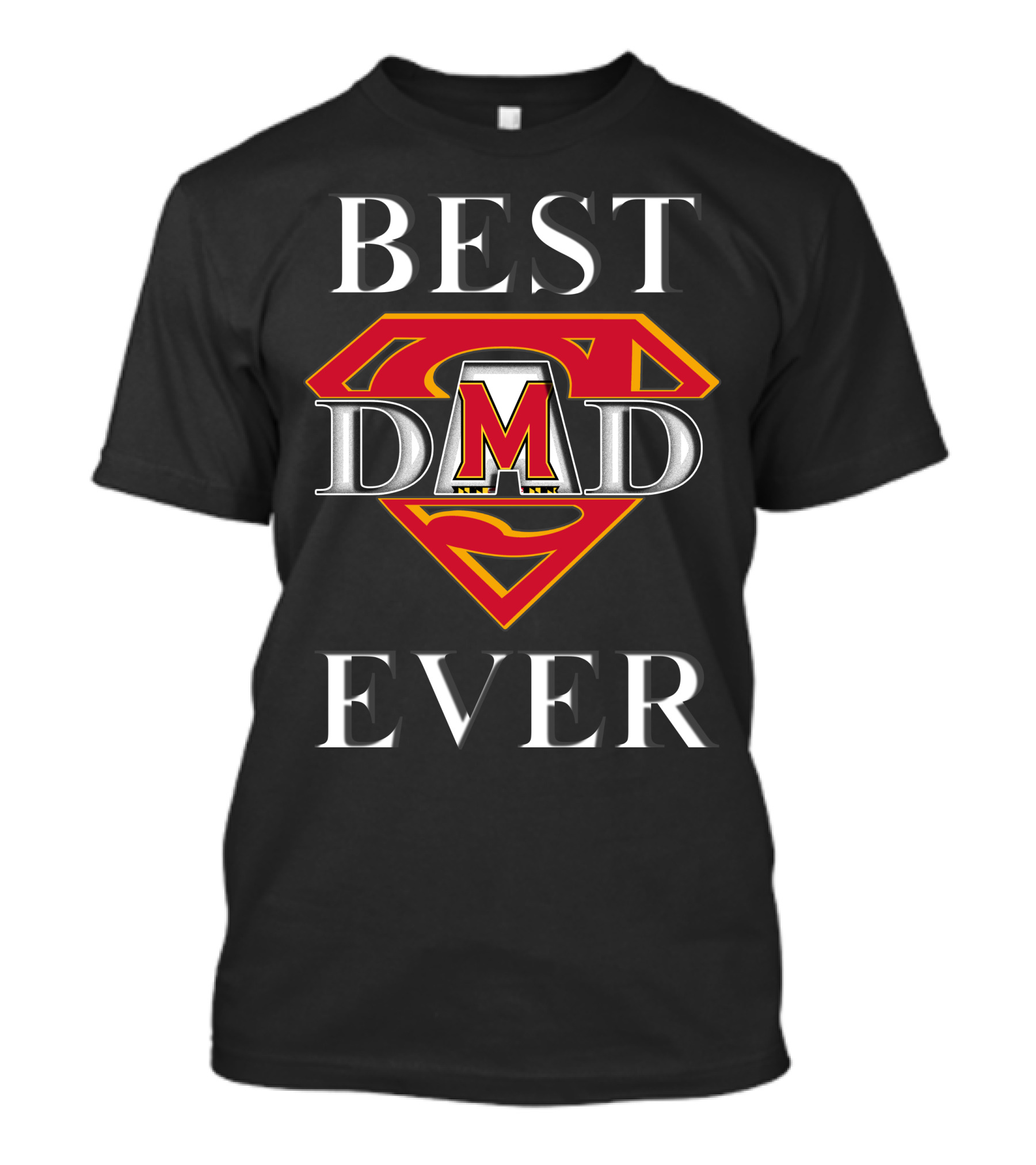 Maryland Terrapins Best Dad Ever Superman T-Shirt