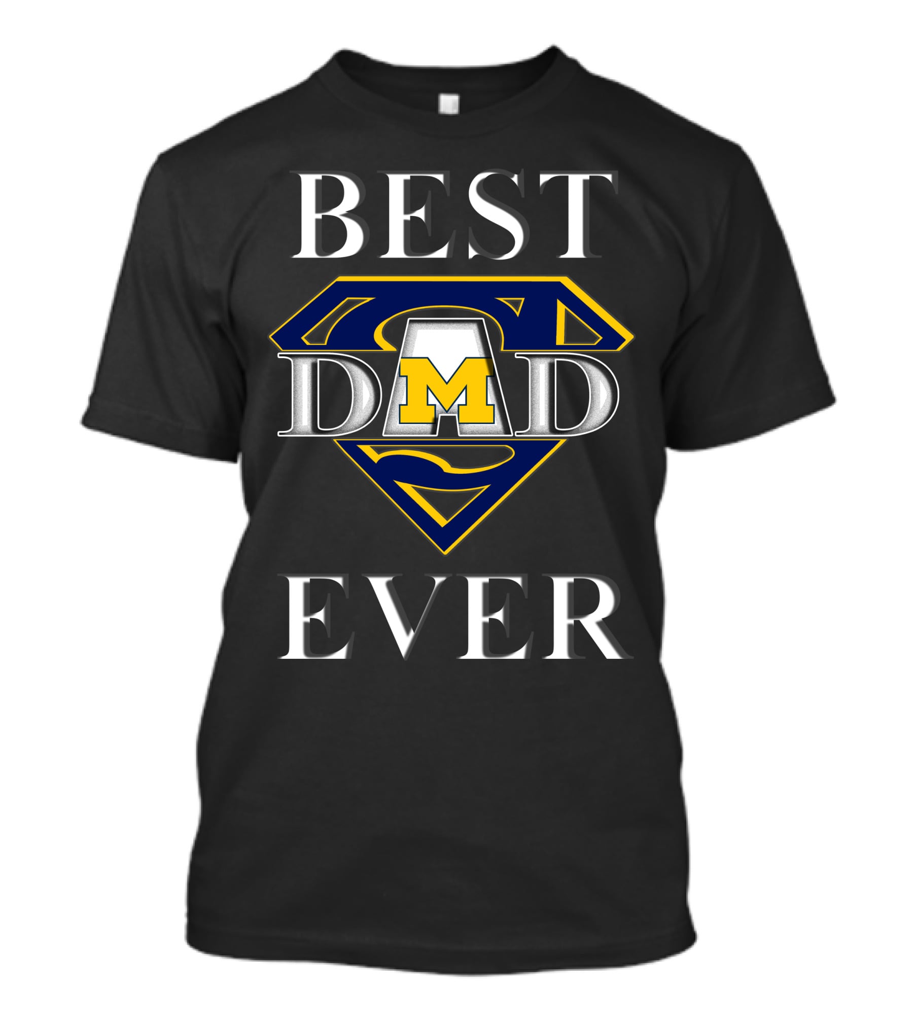 Michigan Wolverines Best Dad Ever Superman T-Shirt