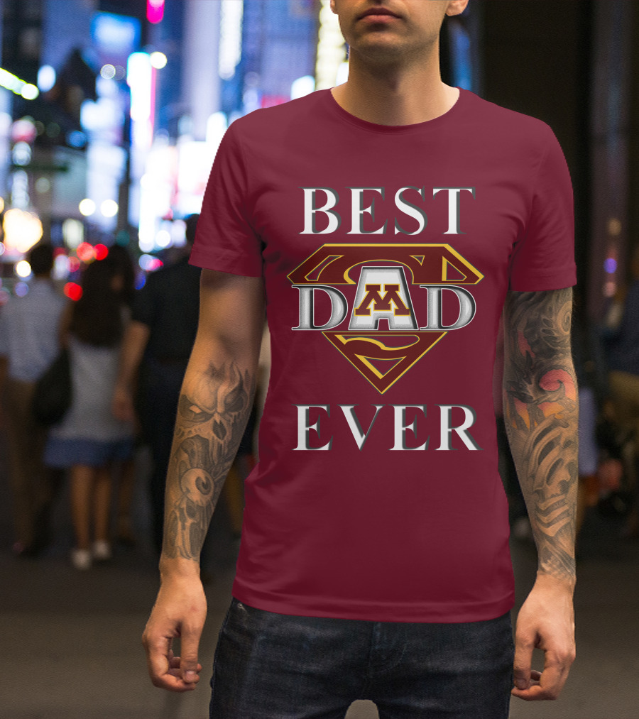 Minnesota Golden Gophers Best Dad Ever Superman T-Shirt
