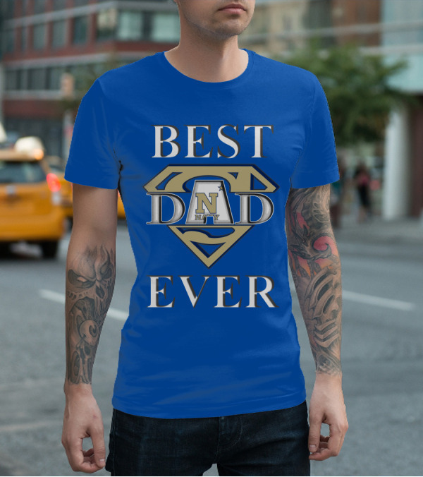 Navy Midshipmen Best Dad Ever Superman T-Shirt