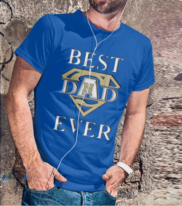 Navy Midshipmen Best Dad Ever Superman T-Shirt