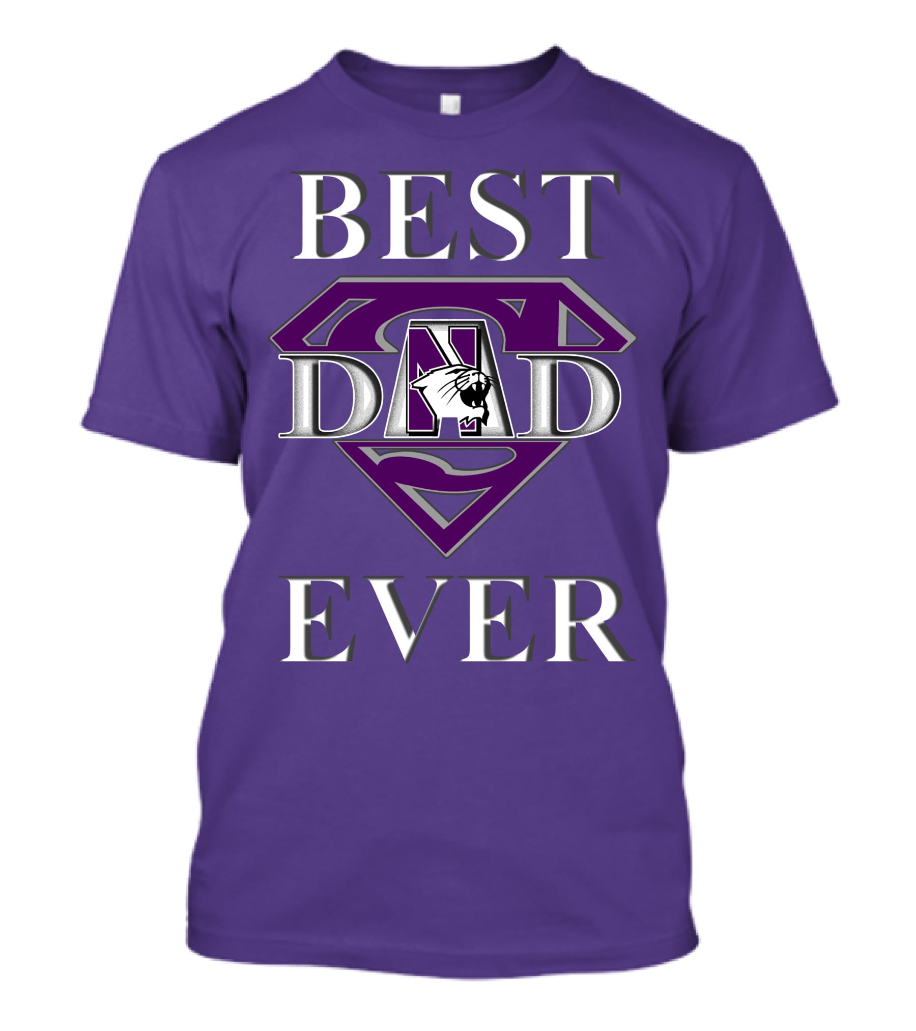 Northwestern Wildcats Best Dad Ever Superman T-Shirt