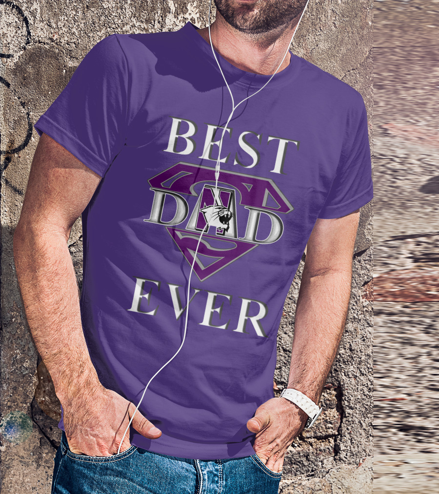 Northwestern Wildcats Best Dad Ever Superman T-Shirt