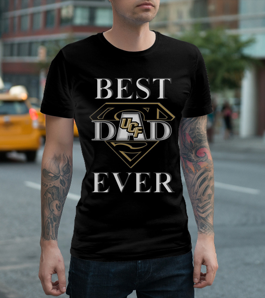 BEST DAD EVER UCF Knights Logo Super Dad T-Shirt