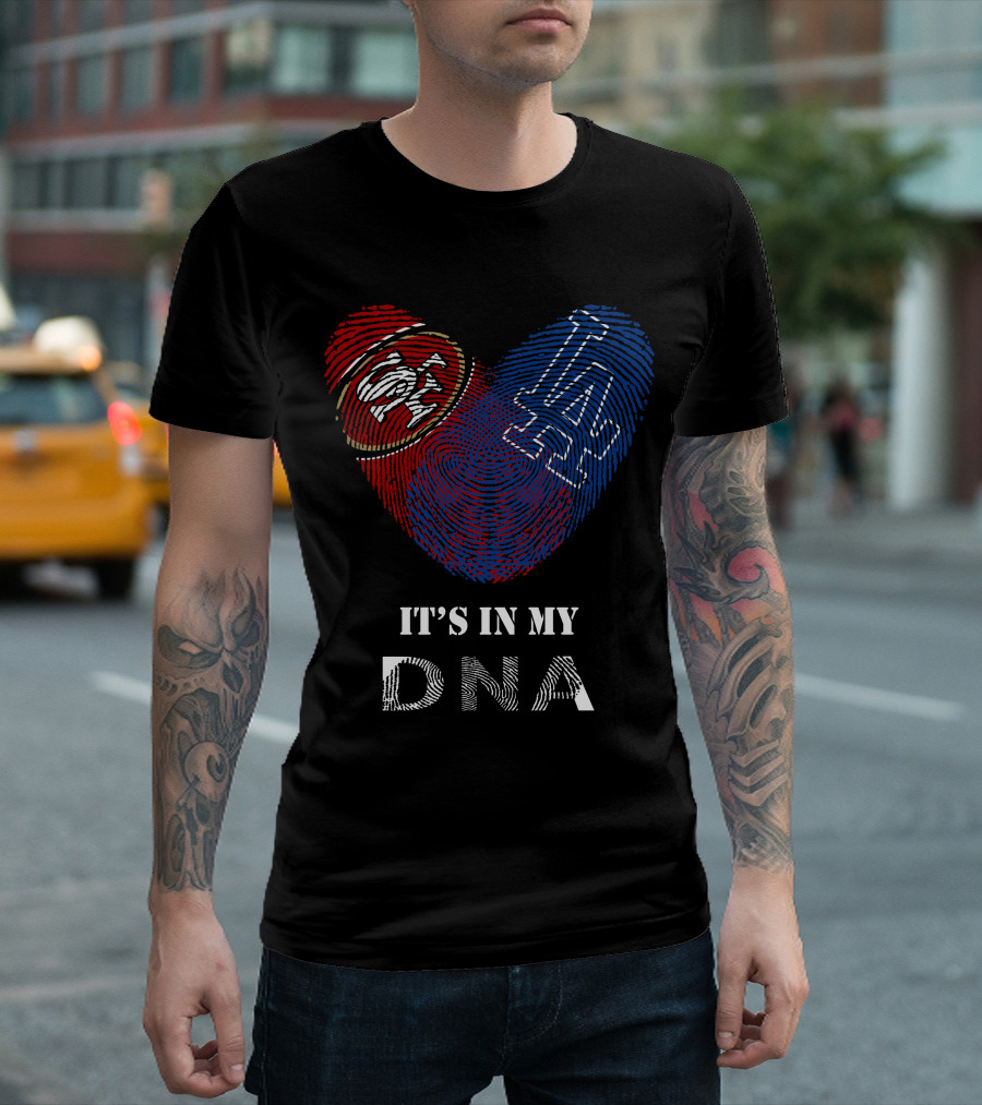49ers Dodgers Heart It's In My Dna T-Shirt